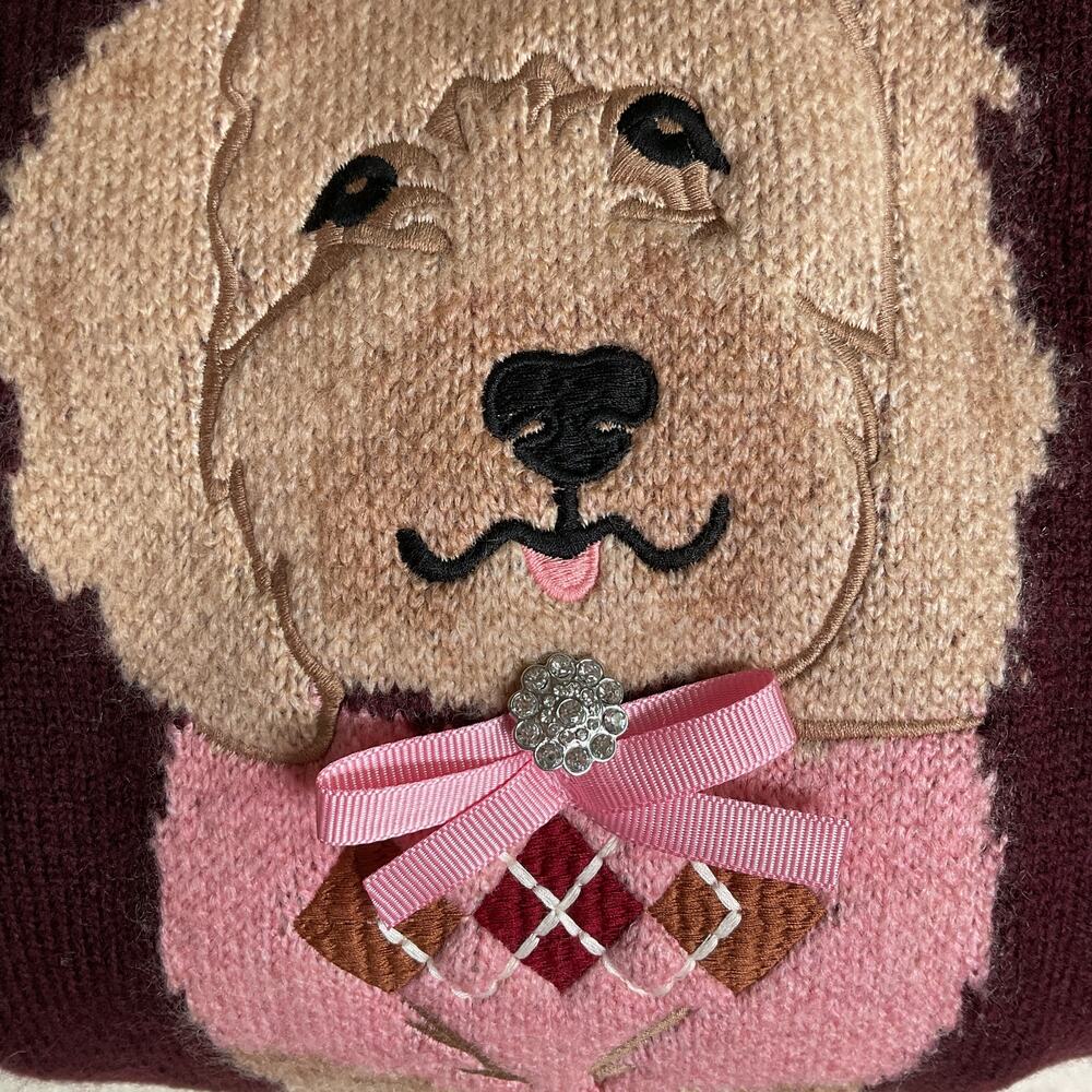 New! Anthropologie Maeve Crew-Neck Dog Icon Pullover Sweater, size S - Picture 7 of 16